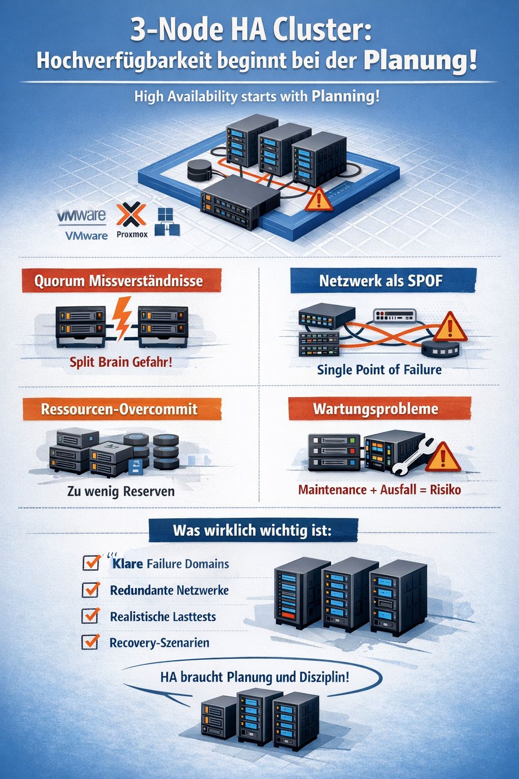 Hochverfügbarkeit beginnt nicht beim dritten Node – sondern bei der Planung